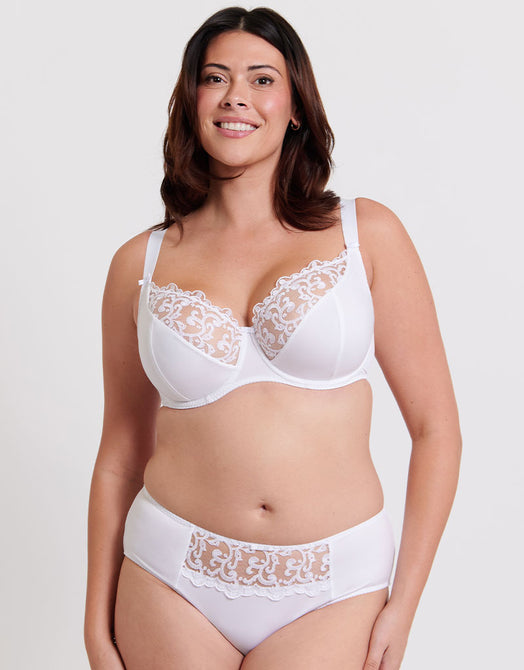 Flirtelle Swirl Balcony Bra White